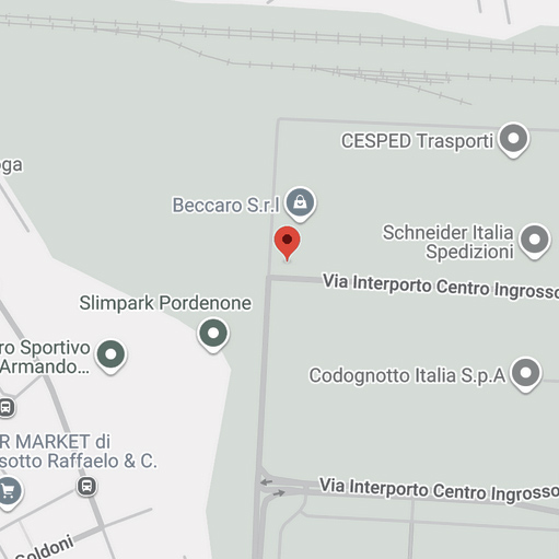 Beccaro mappa sede Pordenone